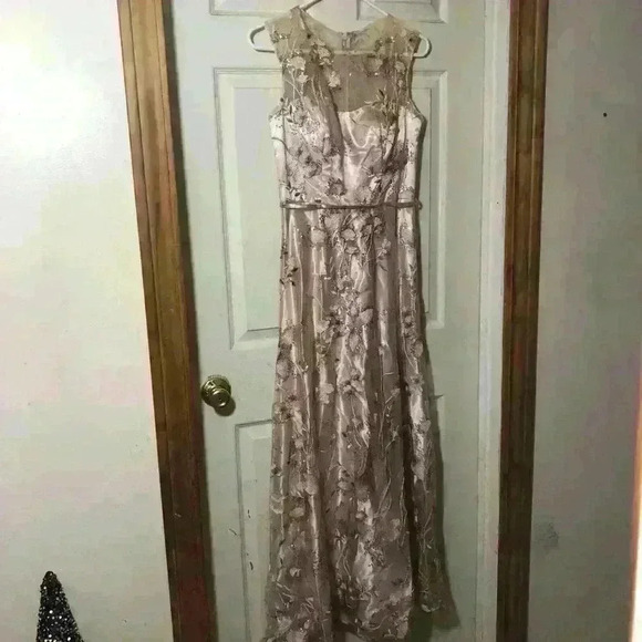 Emma street floral pink polyester princess gown dress size 4 sparkly - Picture 1 of 13